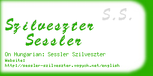 szilveszter sessler business card